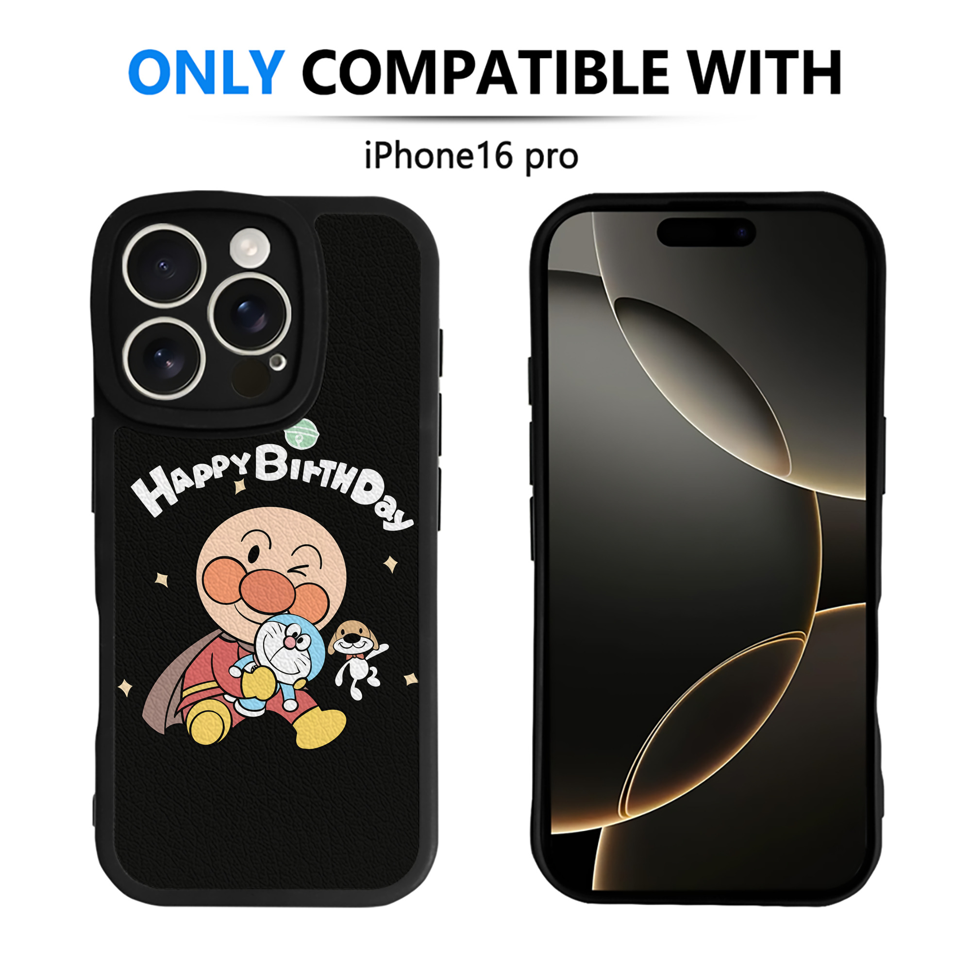 （画像用） アンパンマン Anpanman 【iPhone 16シリーズ対応】シリコンスマホケース（レザー調） 材質：シリコン